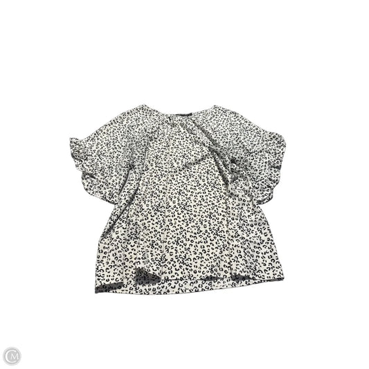 Top 3/4 Sleeve By Doe & Rae In Black & White, Size: M