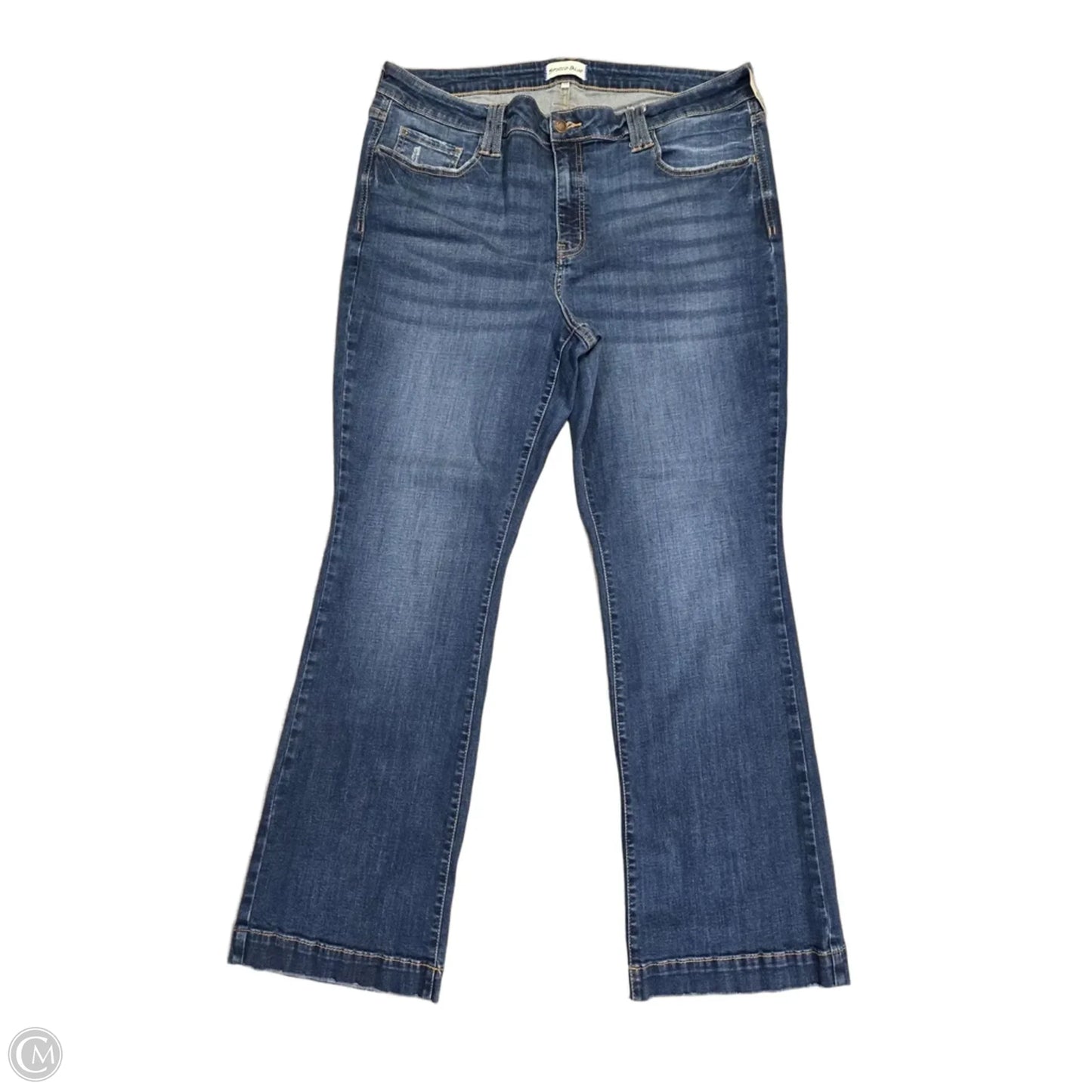Jeans Flared By Studio Blue In Blue Denim, Size: 18