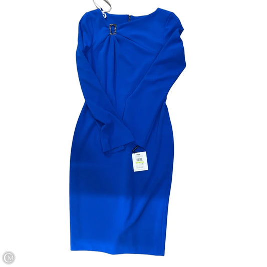 Dress Casual Midi By Calvin Klein In Blue, Size: S