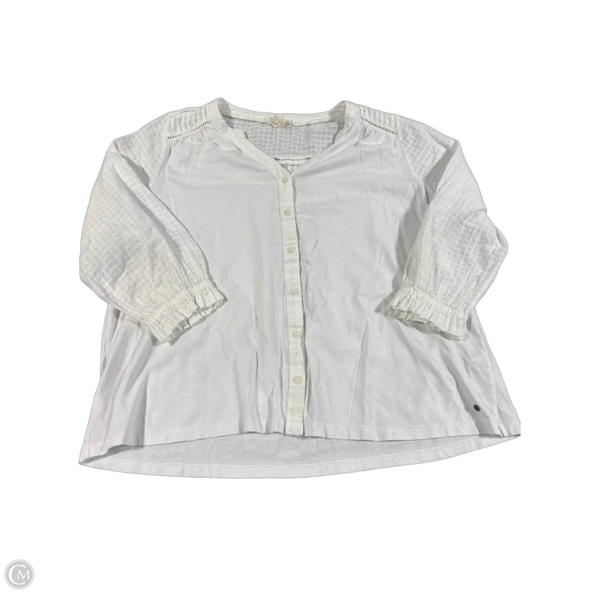 Top Long Sleeve By Fatface In White, Size: M