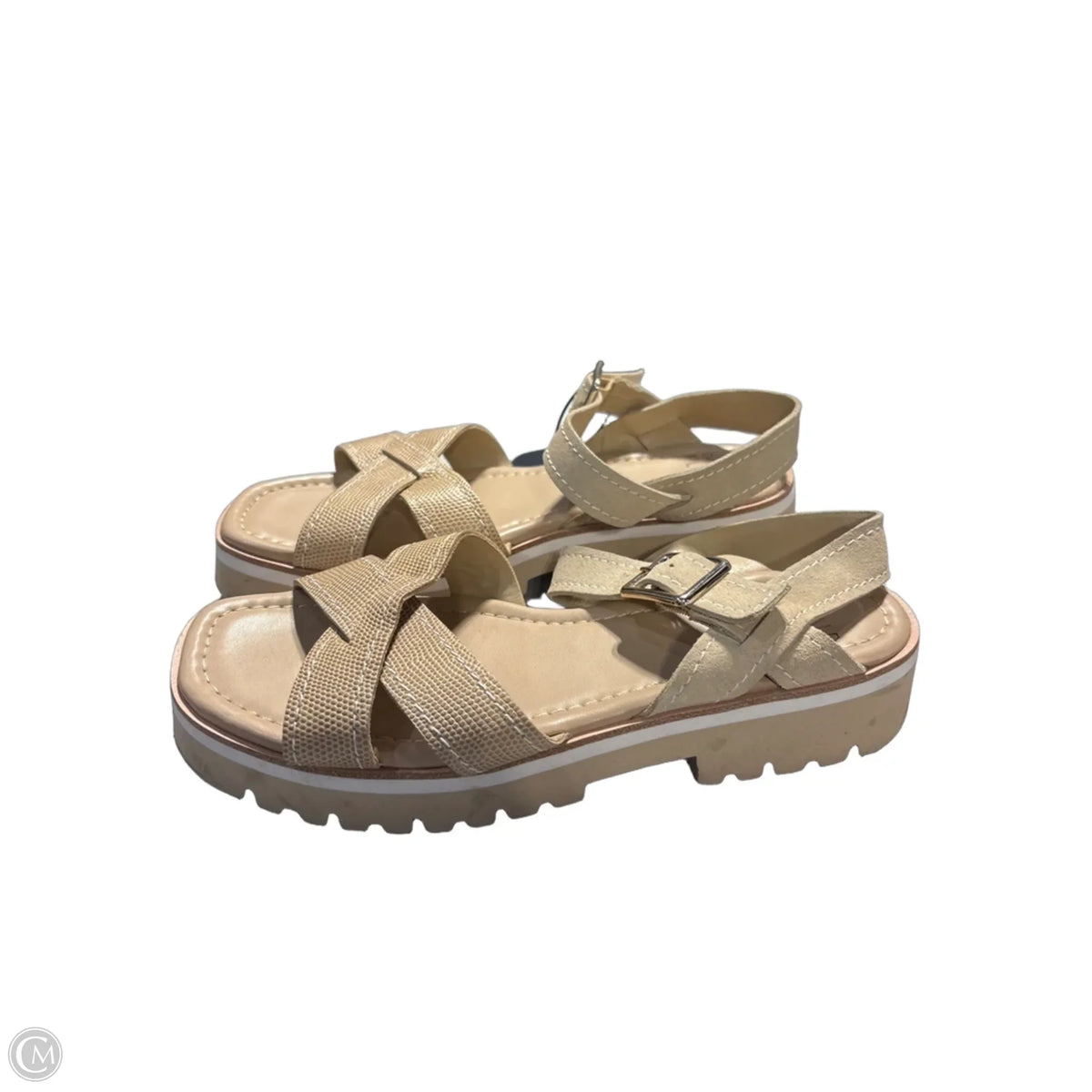 Sandals Flats By Donald Pliner In Tan, Size: 8.5