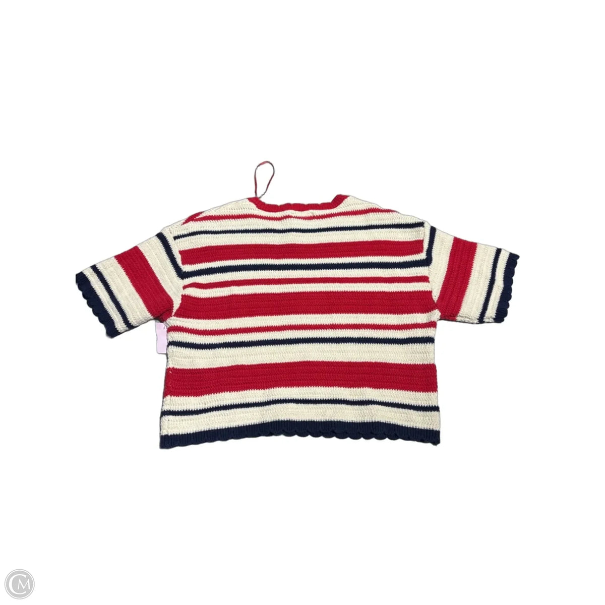 Top Short Sleeve By Universal Thread In Red & White, Size: M