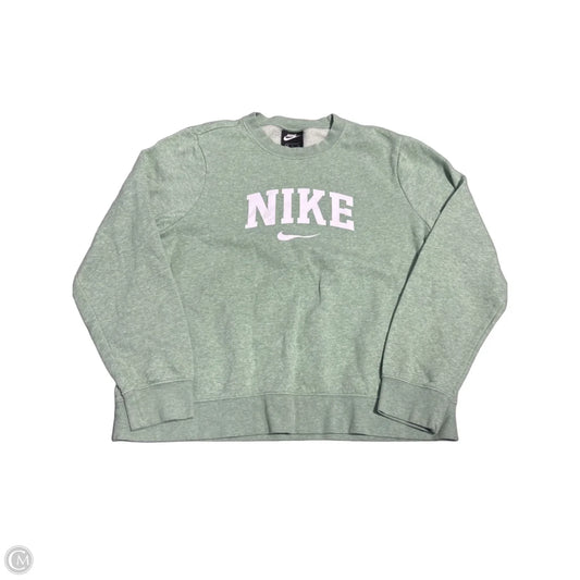 Top Long Sleeve By Nike In Green, Size: L