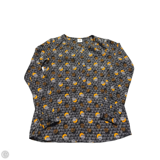 Top Long Sleeve By Cabi In Black & Yellow, Size: Xs