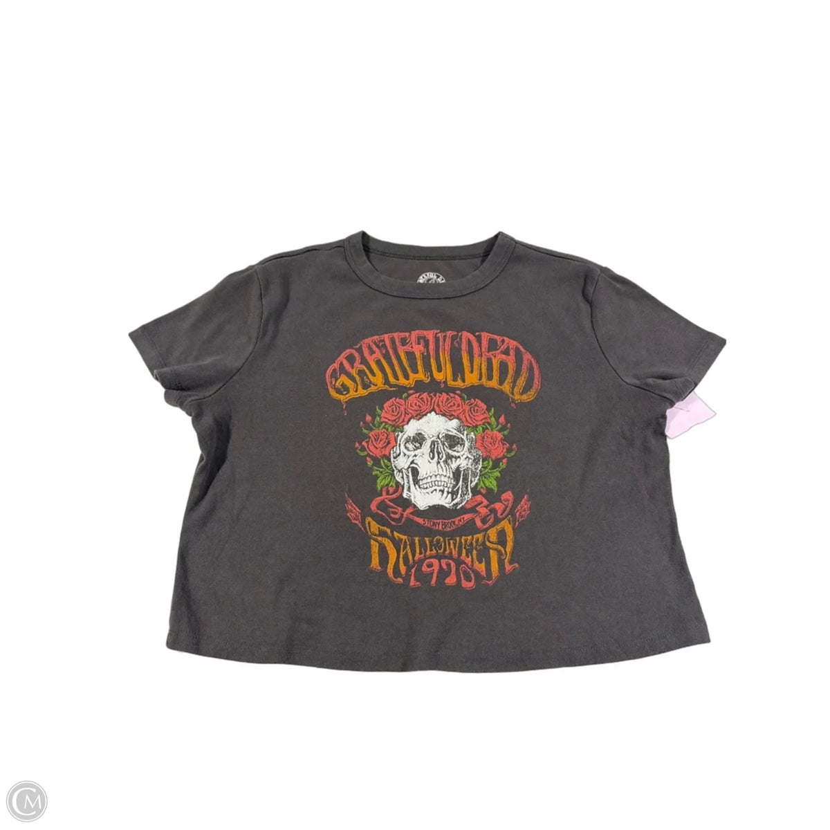 Top Short Sleeve By Cmc In Grey, Size: M