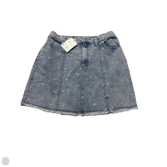 Skirt Midi By New In In Blue Denim, Size: 12