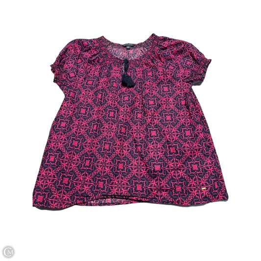 Top Short Sleeve By Tommy Hilfiger In Blue & Pink, Size: Xl