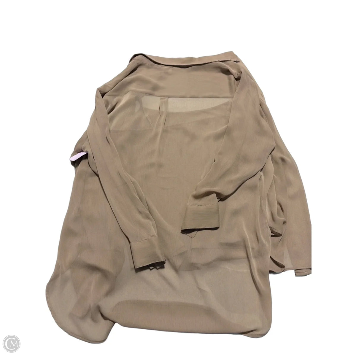 Top Long Sleeve By Dkny In Tan, Size: Xl