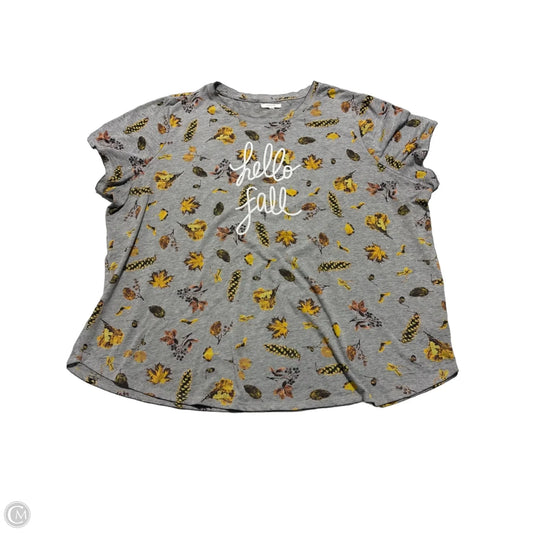 Top Short Sleeve By Maurices In Grey, Size: 3x