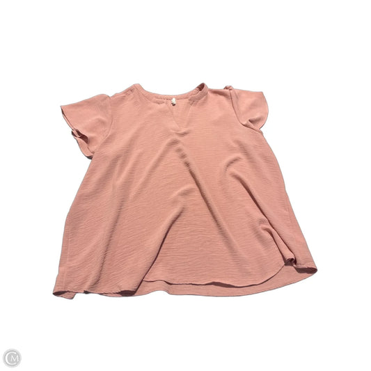 Blouse Short Sleeve By Maurices In Pink, Size: 2x