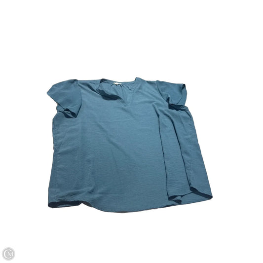 Blouse Short Sleeve By Maurices In Blue, Size: 2x