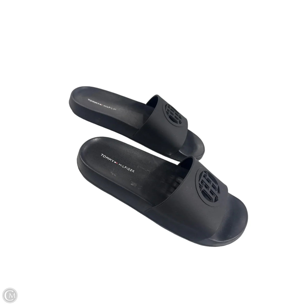 Sandals Flats By Tommy Hilfiger In Black, Size: 7