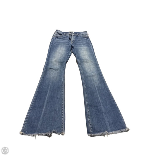 Jeans Flared By Kancan In Blue Denim, Size: 6