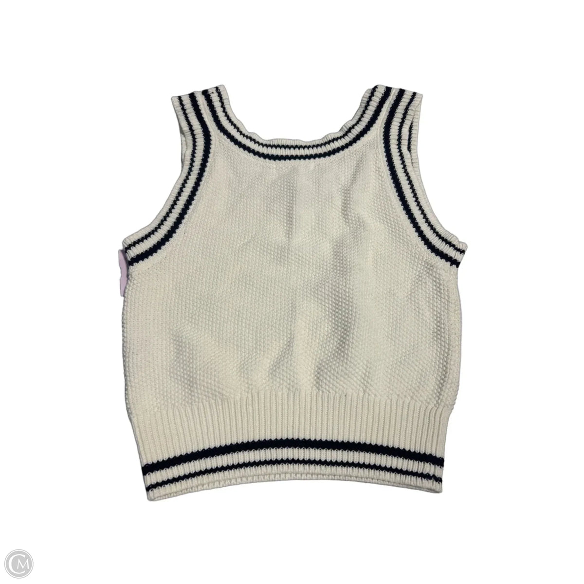 Tank Top By Mine In Blue & Cream, Size: S