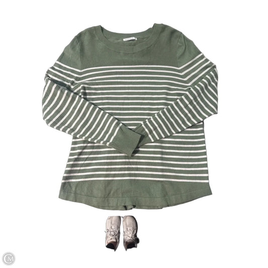 Top Long Sleeve By Staccato In Green & White, Size: Xl