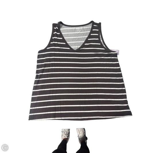 Tank Top By Nine West In Brown & White, Size: Xl