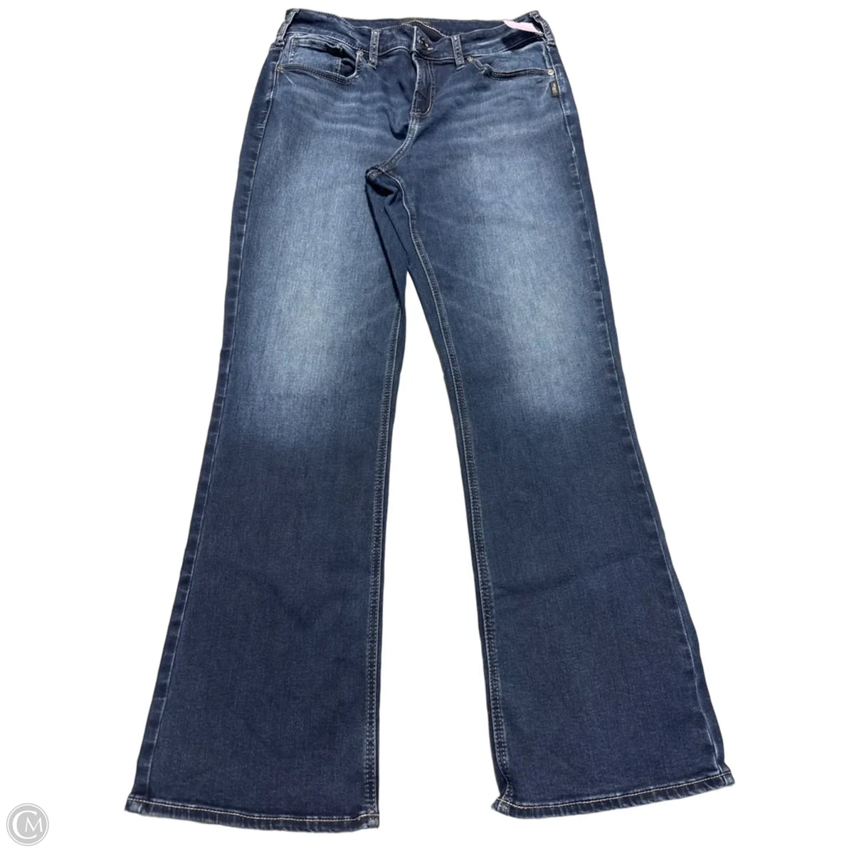 Jeans Boot Cut By Silver In Blue Denim, Size: 14