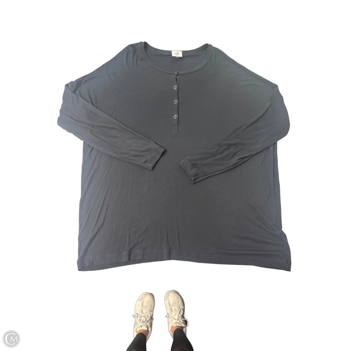 Top Long Sleeve By Cabi In Black, Size: S