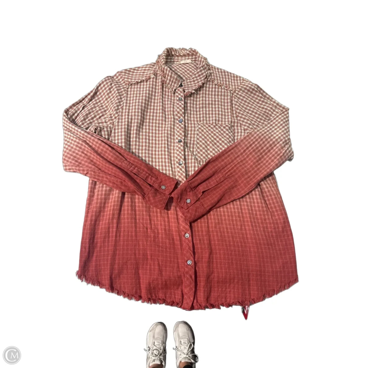 Top Long Sleeve By Hummingbird In Red, Size: M