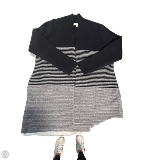 Cardigan By Elle In Black & Grey, Size: L
