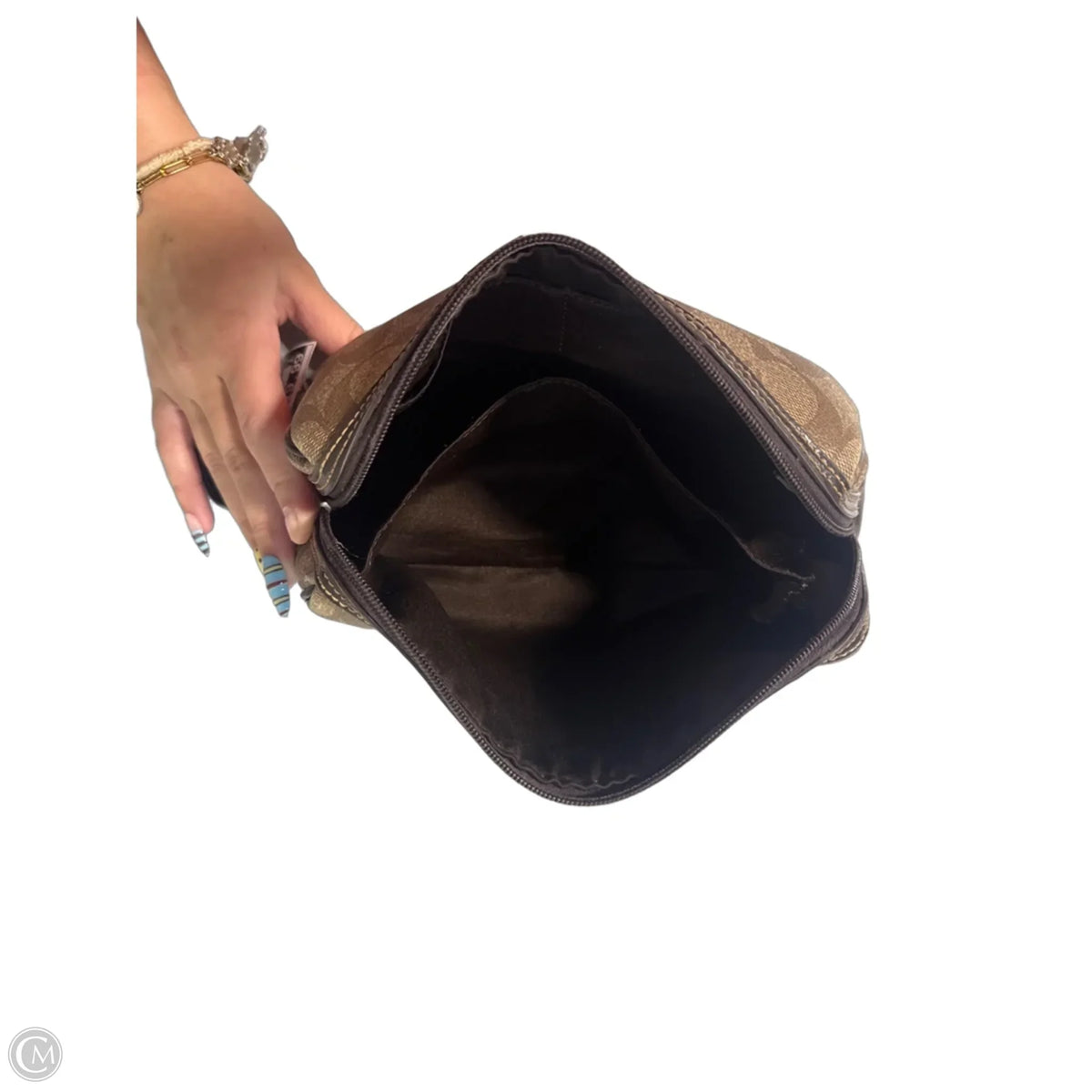 Makeup Bag Designer By Coach, Size: Medium