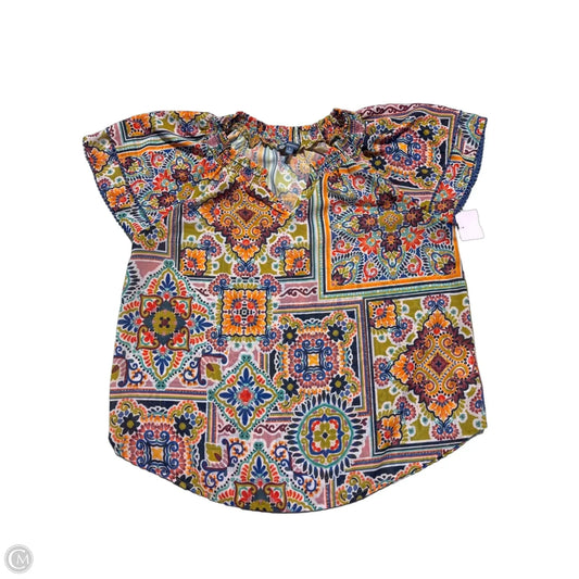 Top Short Sleeve By Democracy In Multi-colored, Size: S