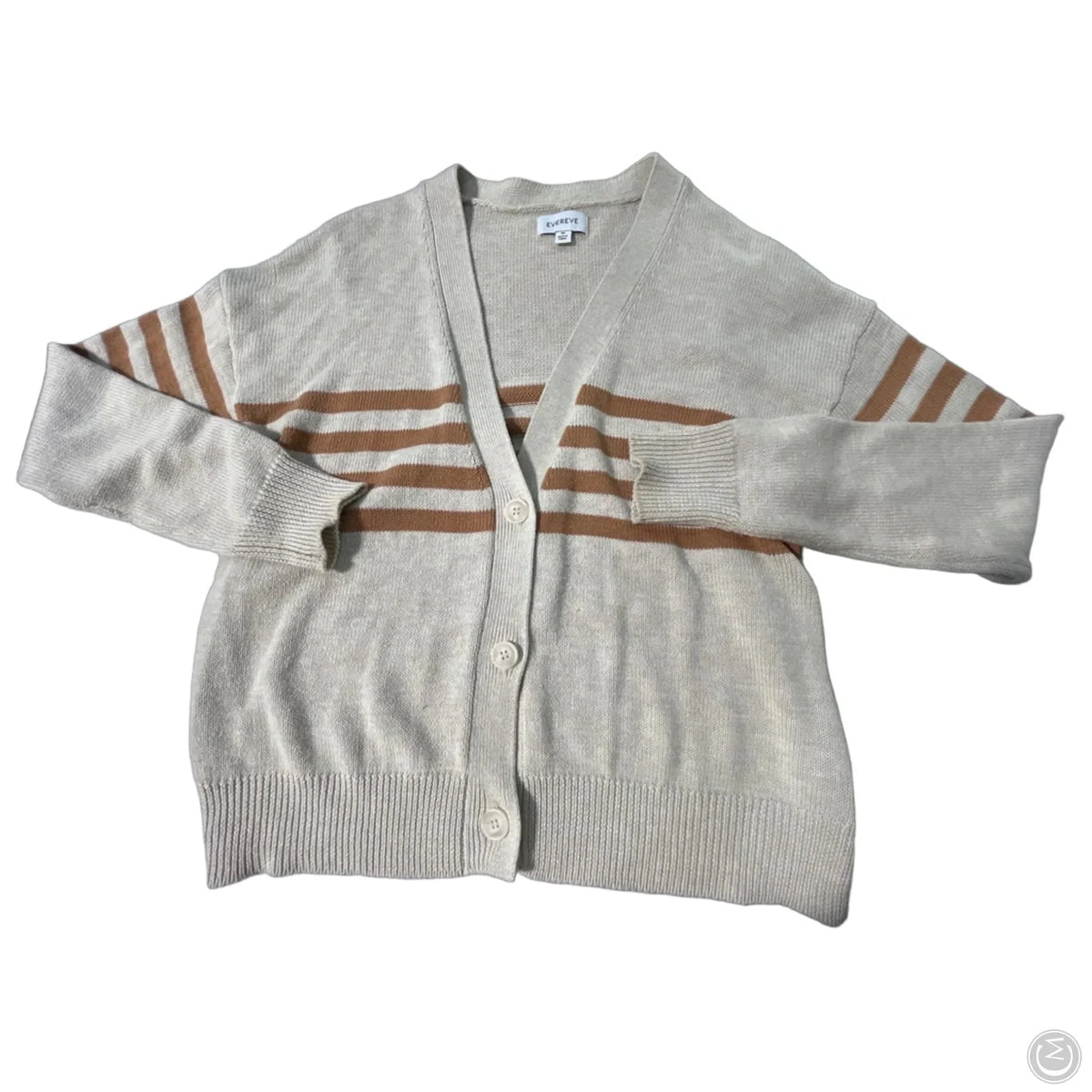Cardigan By Evereve In Brown & Tan, Size: M
