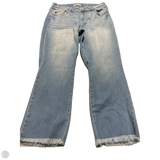 Jeans Wide Leg By Kancan In Blue Denim, Size: 20