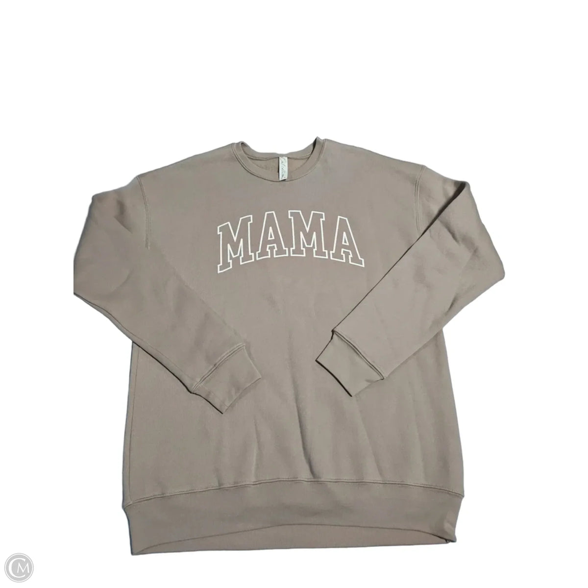 Top Long Sleeve By Cmc In Tan, Size: M