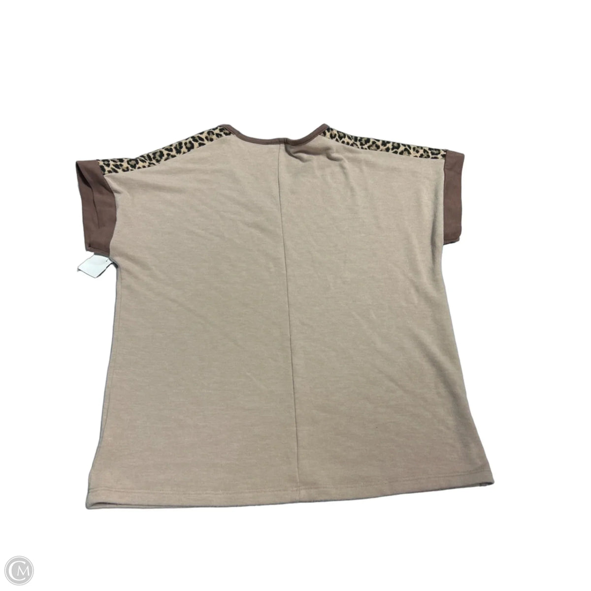 Top Short Sleeve By Staccato In Tan, Size: M