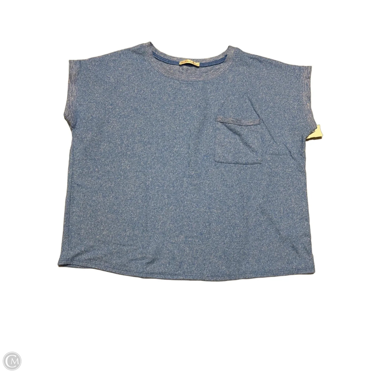 Top Short Sleeve By Zenana In Blue, Size: L