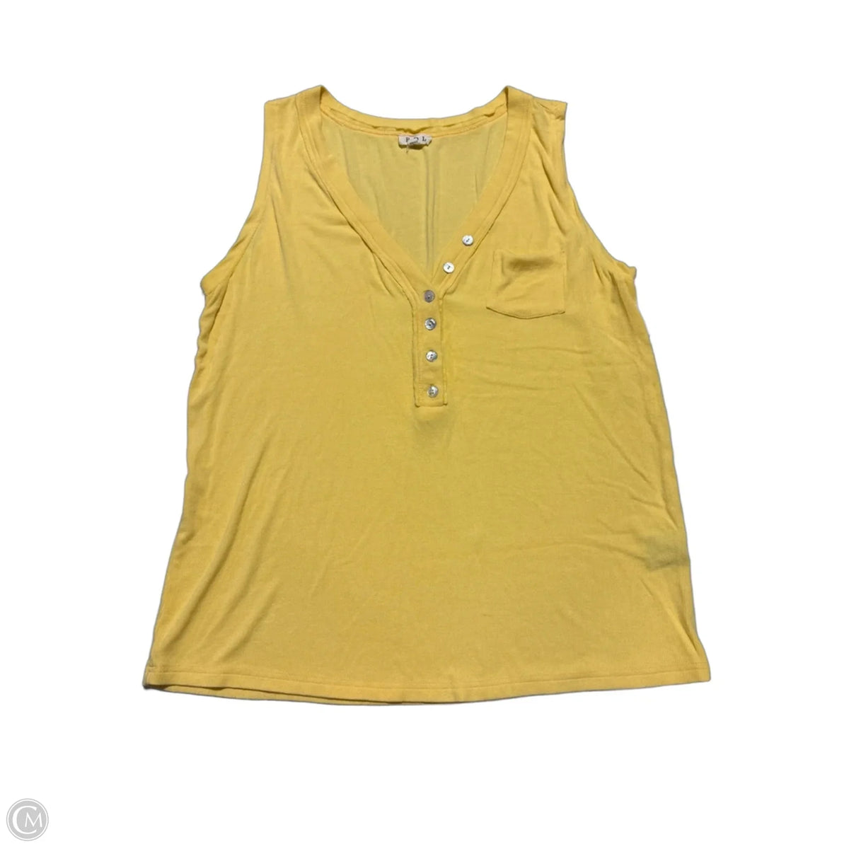 Tank Top By Pol In Yellow, Size: L
