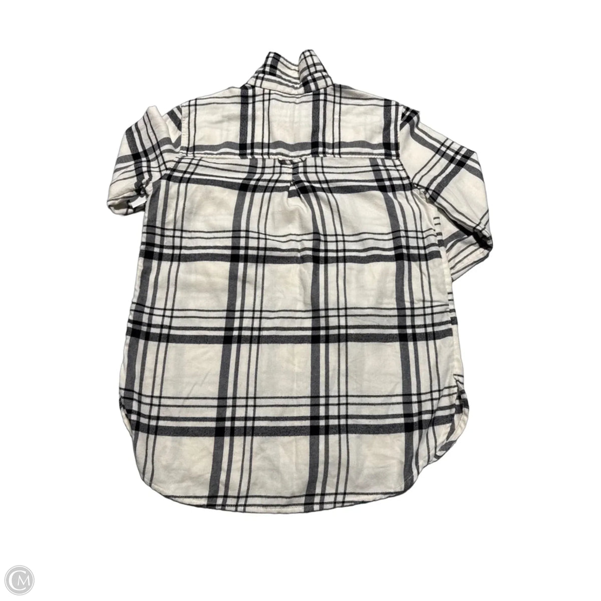 Top Long Sleeve By American Eagle In Plaid Pattern, Size: M