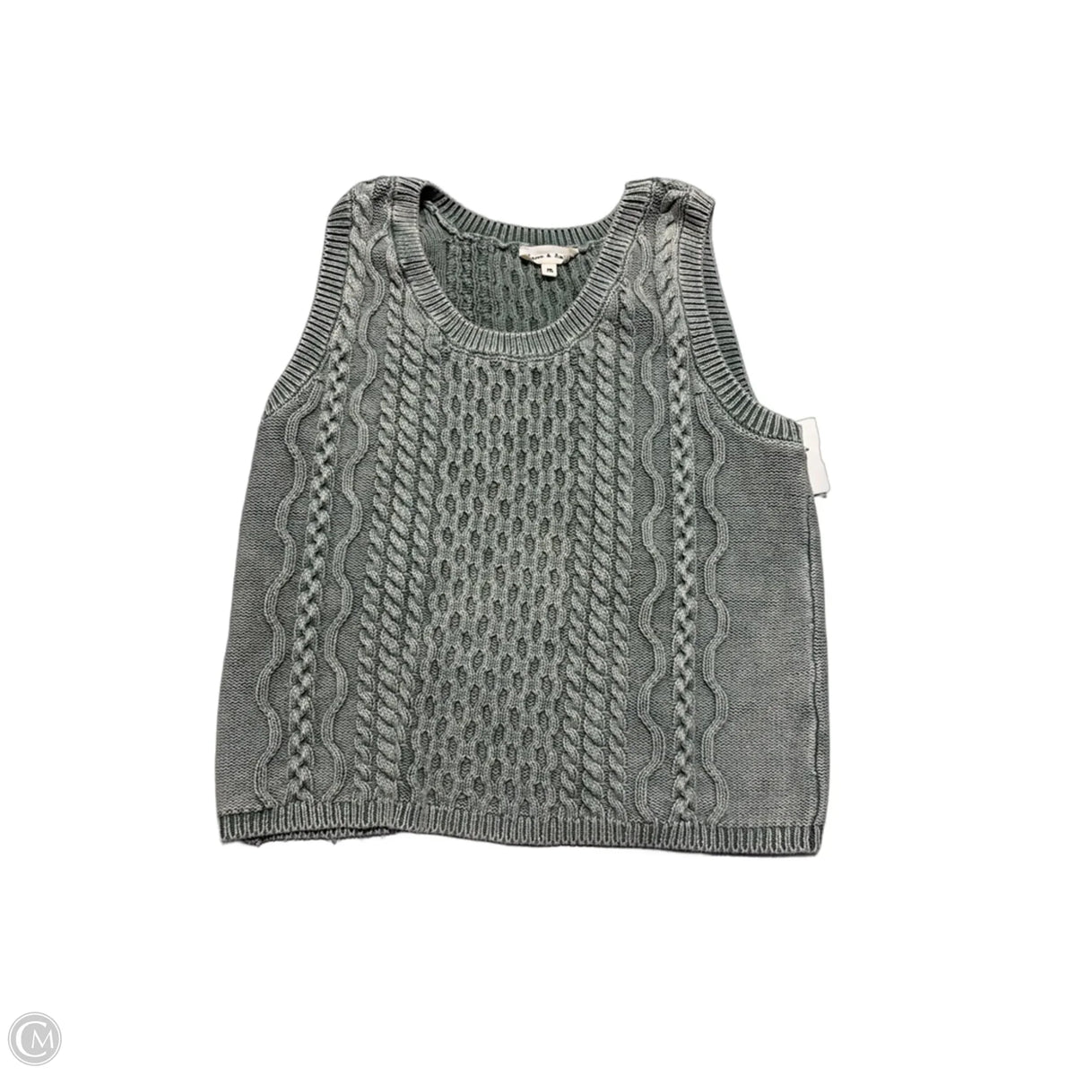 Vest Sweater By Aaron & Amber In Green, Size: M