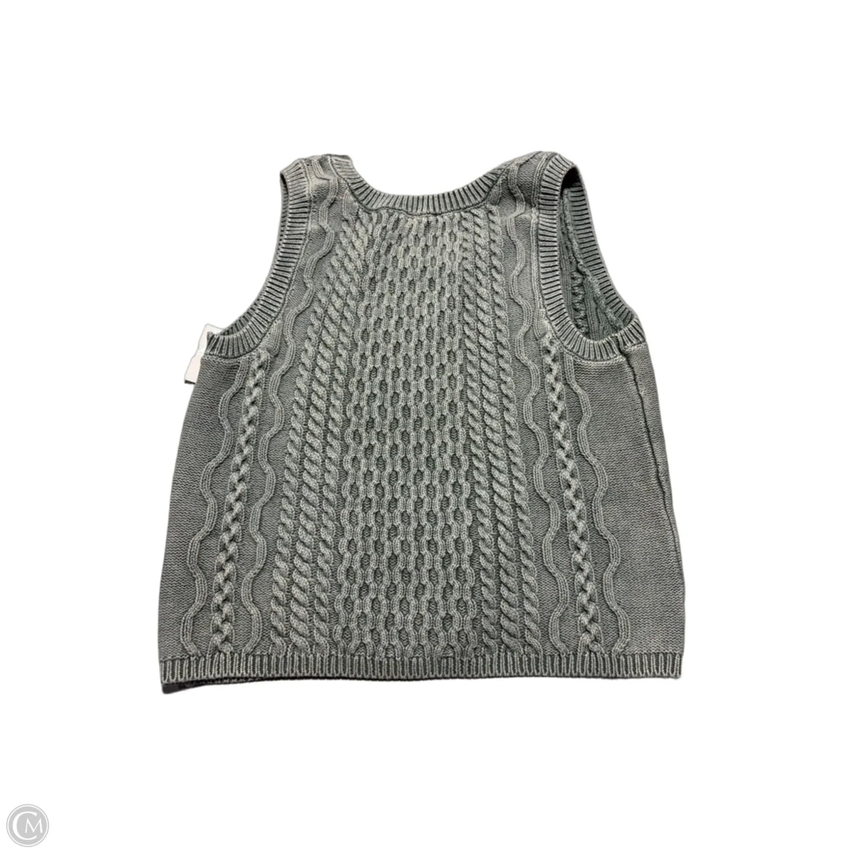 Vest Sweater By Aaron & Amber In Green, Size: M