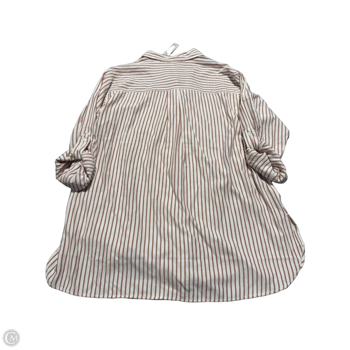 Blouse Long Sleeve By Max Studio In Striped Pattern, Size: M