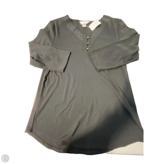 Top Long Sleeve By Christopher And Banks In Black, Size: M