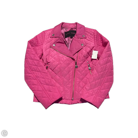 Jacket Moto By Betsey Johnson In Pink, Size: M