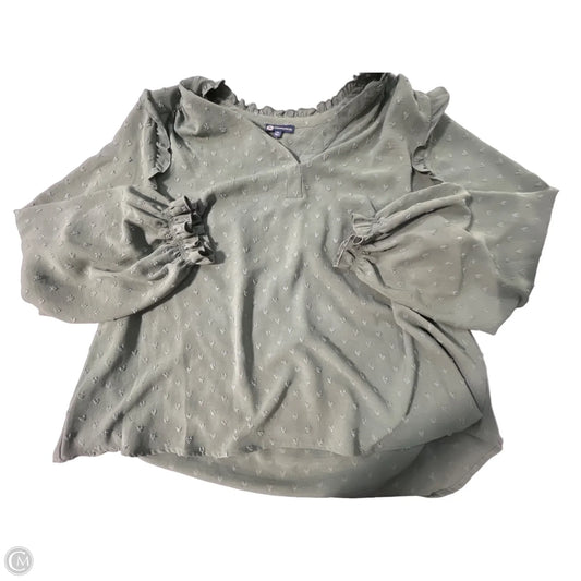 Blouse Long Sleeve By Democracy In Green, Size: 3x