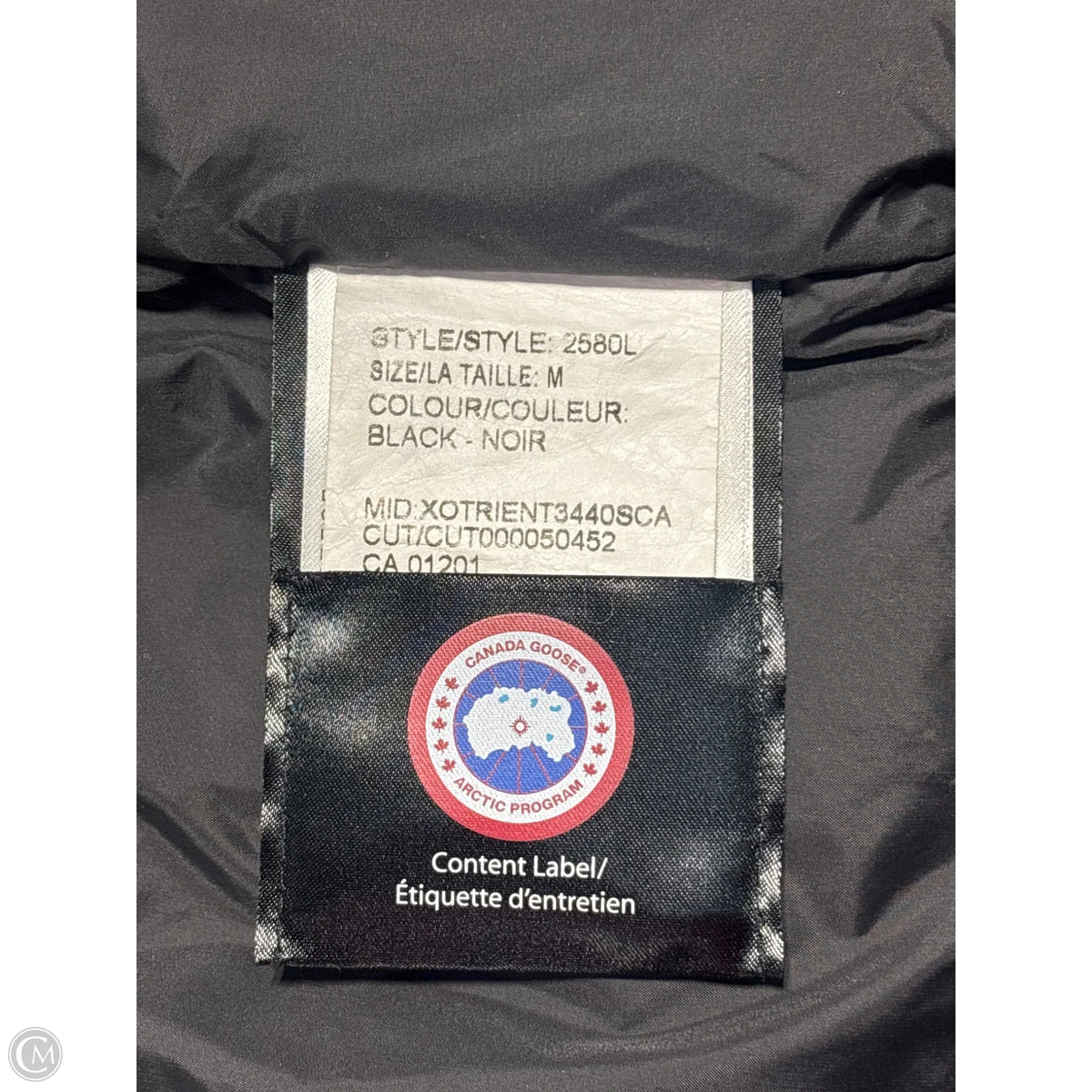 Coat Luxury Designer By Canada Goose In Black, Size: M