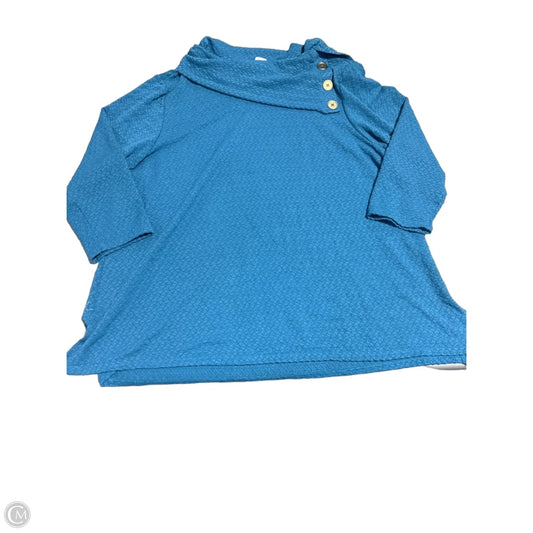 Top 3/4 Sleeve By Ruby Rd In Blue, Size: 1x