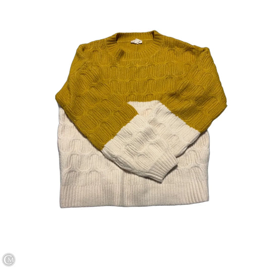 Sweater By Hem & Thread In Tan & Yellow, Size: S