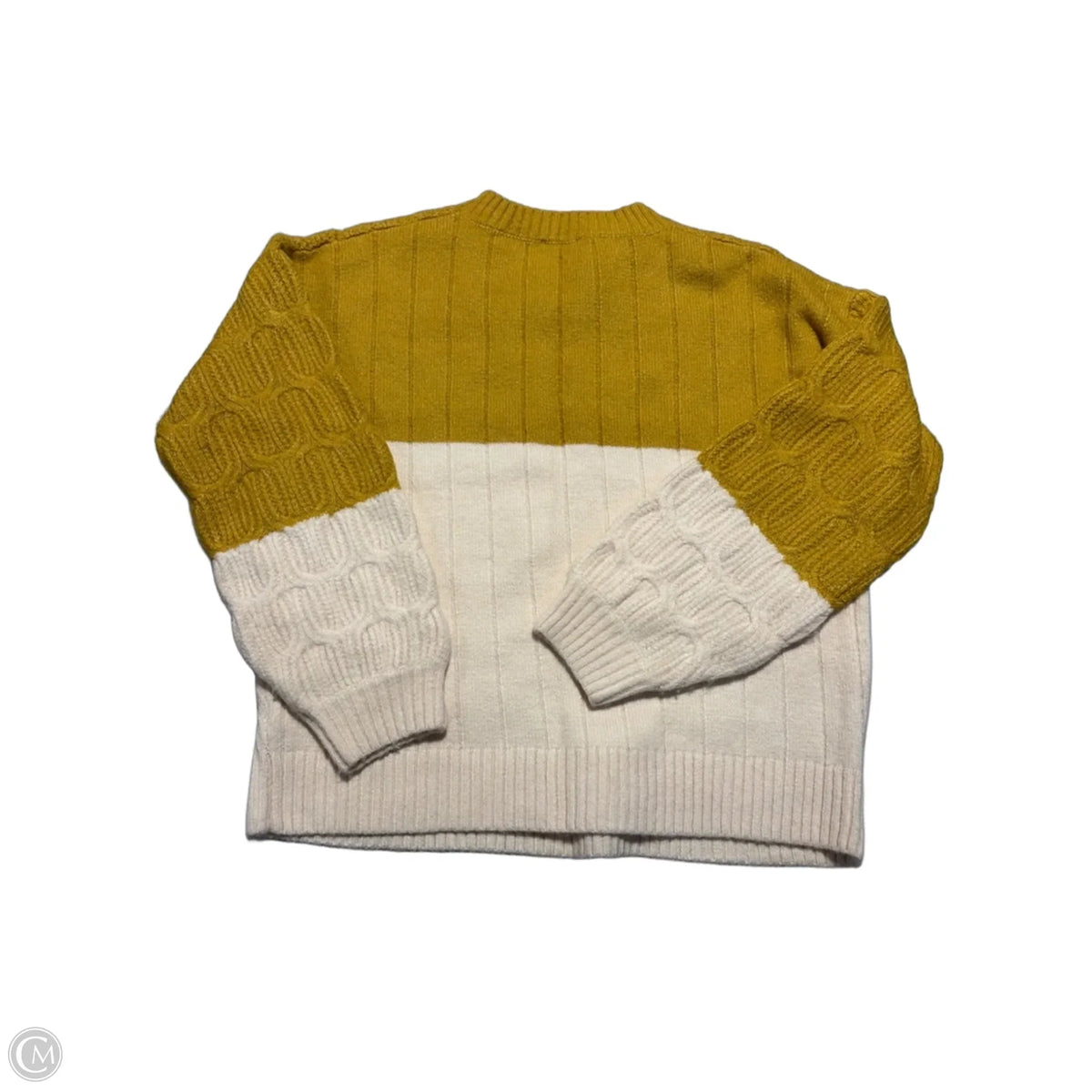 Sweater By Hem & Thread In Tan & Yellow, Size: S