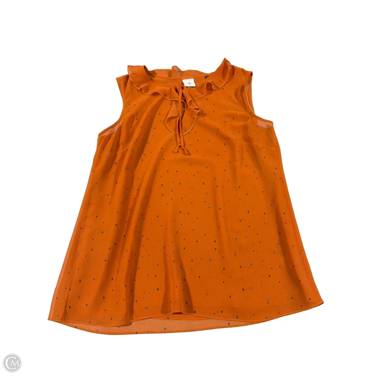 Blouse Sleeveless By Cabi In Orange, Size: M