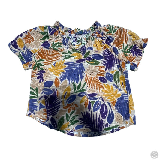 Top Short Sleeve By Democracy In Multi-colored, Size: M