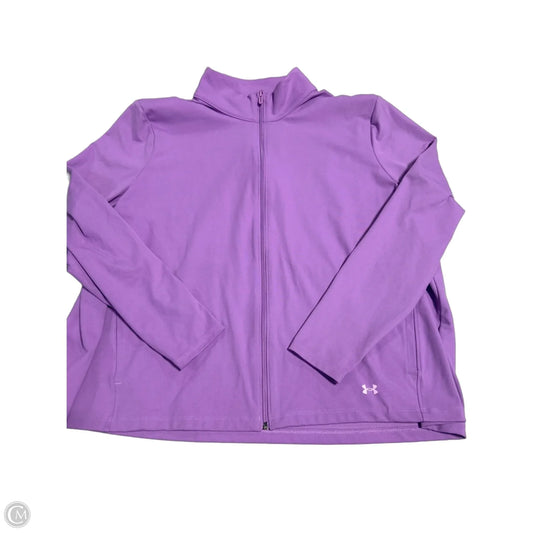 Athletic Jacket By Under Armour In Purple, Size: 3x