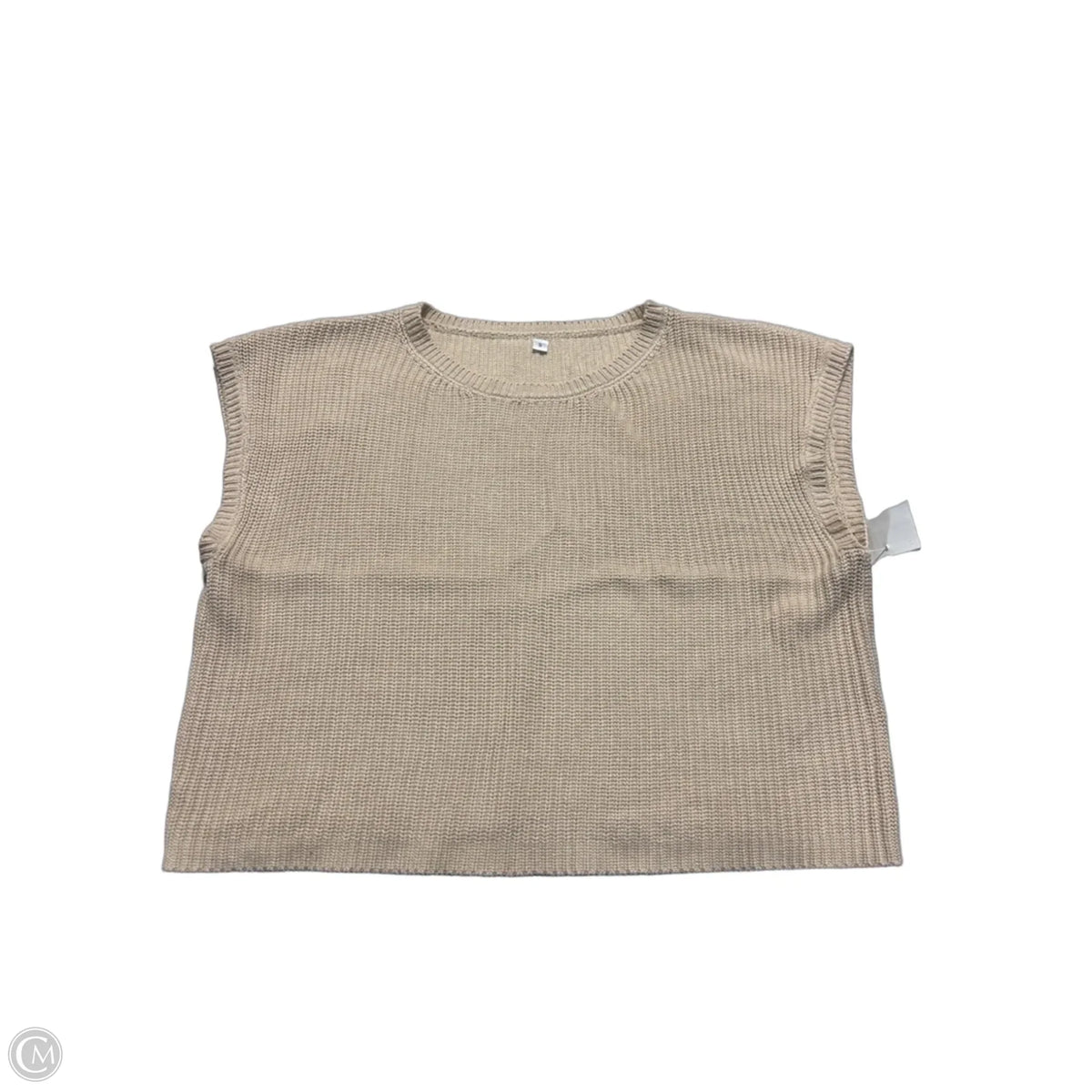 Sweater Short Sleeve By Cmc In Tan, Size: S