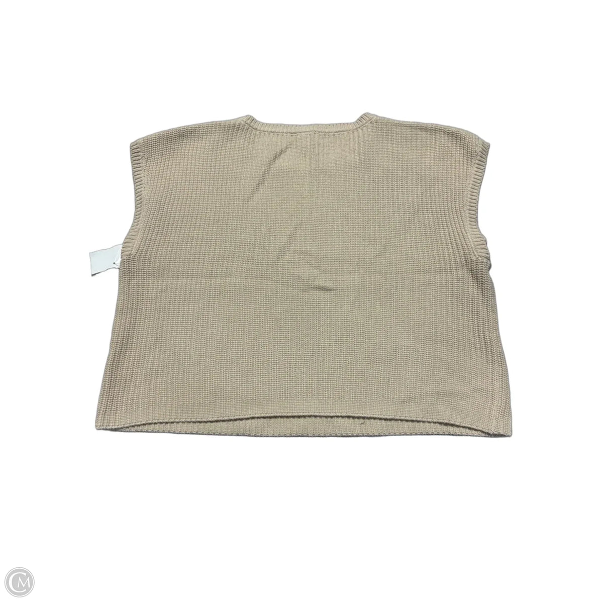 Sweater Short Sleeve By Cmc In Tan, Size: S