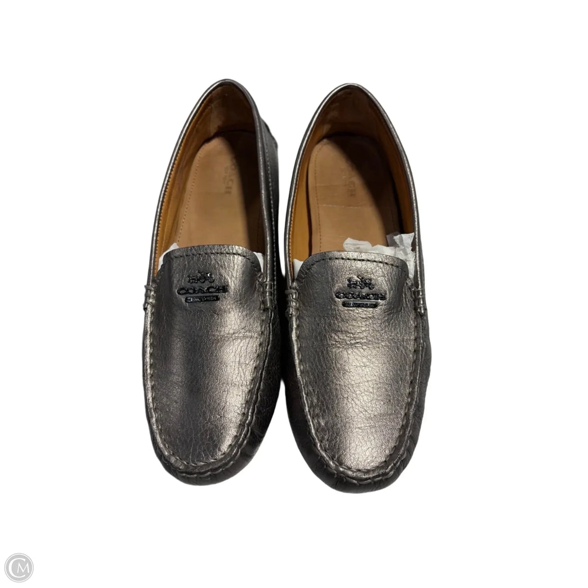 Shoes Designer By Coach In Silver, Size: 9