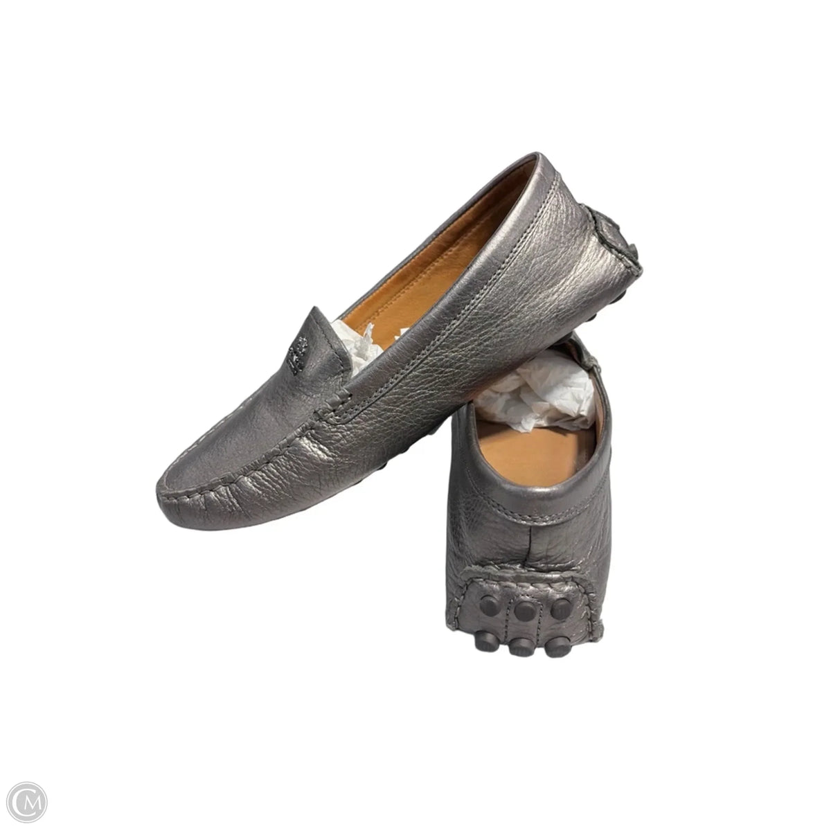 Shoes Designer By Coach In Silver, Size: 9
